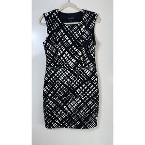 Enfocus Studio Women’s Black & White Sleeveless Career Dress Size 10